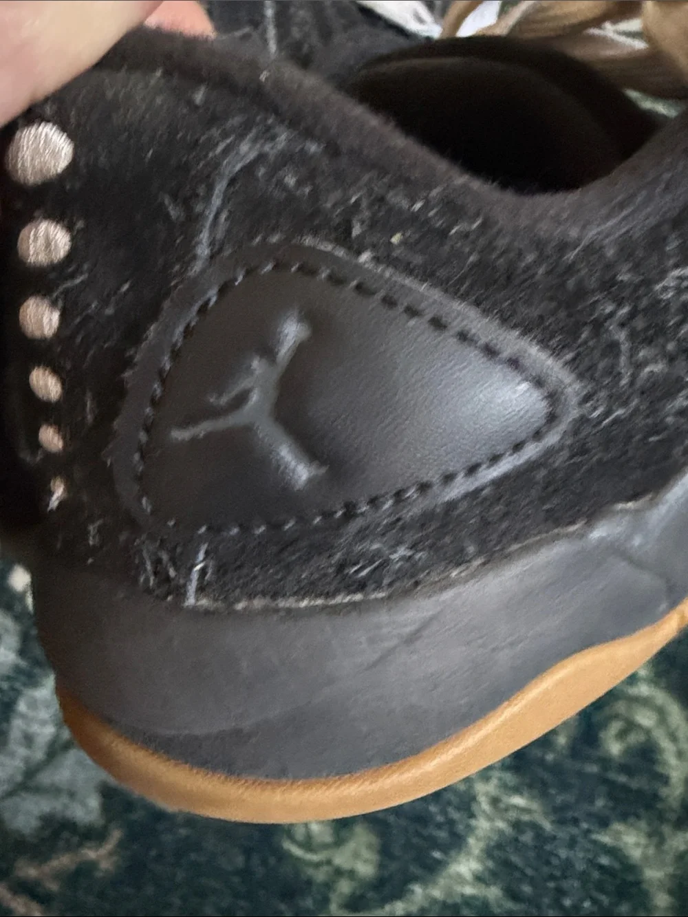 Jordan Kids Black and White Lace-Up Sneakers